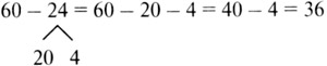 Конспект урока по математике, 2 класс. Прием вычислений вида 60-24. Школа России