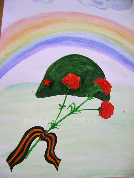 Конспект урока рисования во 2 класса. Тема: День Победы
