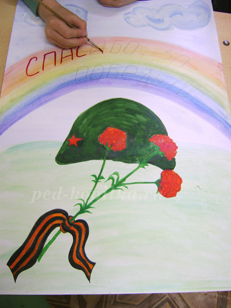 Конспект урока рисования во 2 класса. Тема: День Победы