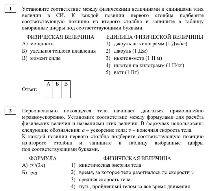 СтатГрад Пробник ЕГЭ 2024 3 декабря по физике с ответами