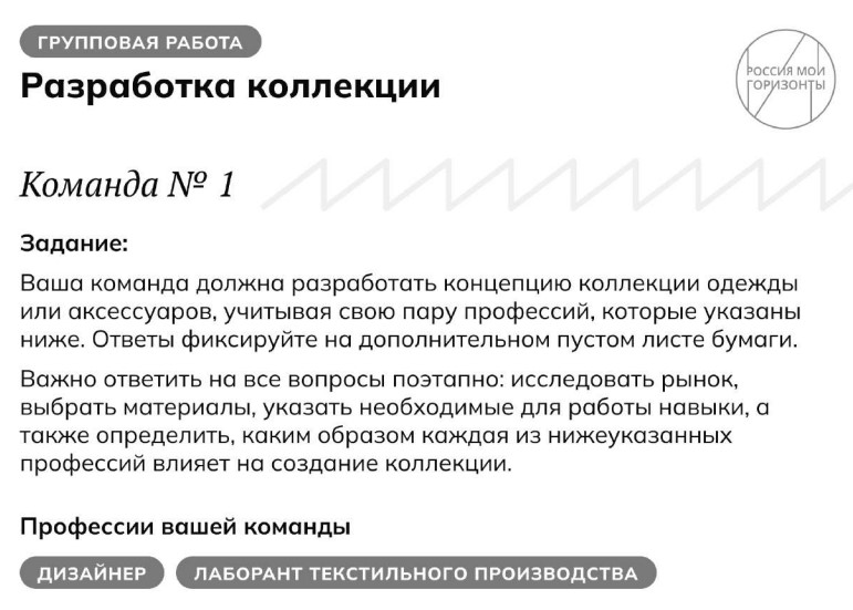 Групповая работа «Разработка коллекции»