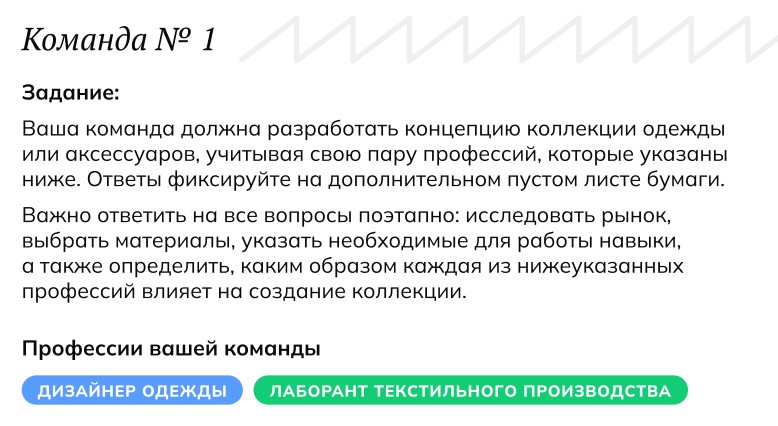Групповая работа «Разработка коллекции»
